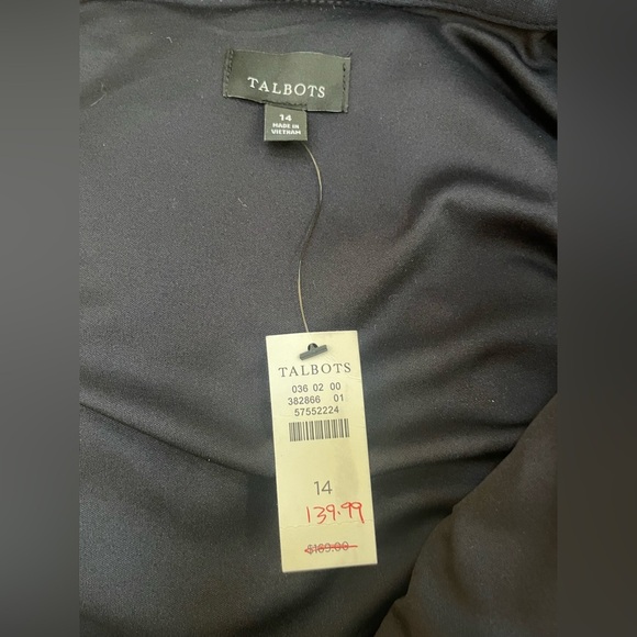 Talbots Refined Ponte Dress Sheath Long Sleeve A Line Size 14 NWT - Picture 5 of 6